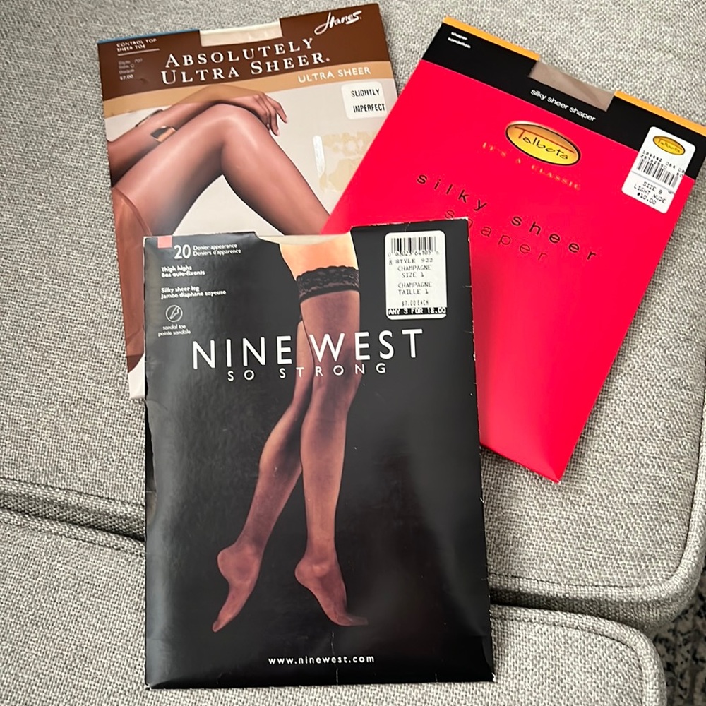 Three pairs of pantyhose